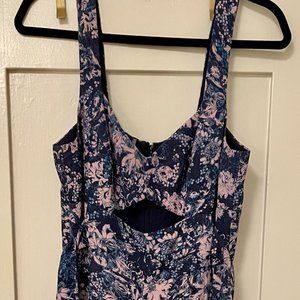 REBECCA TAYLOR CULOTTE JUMPSUIT W/ CUT OUT FLORAL SIZE 12